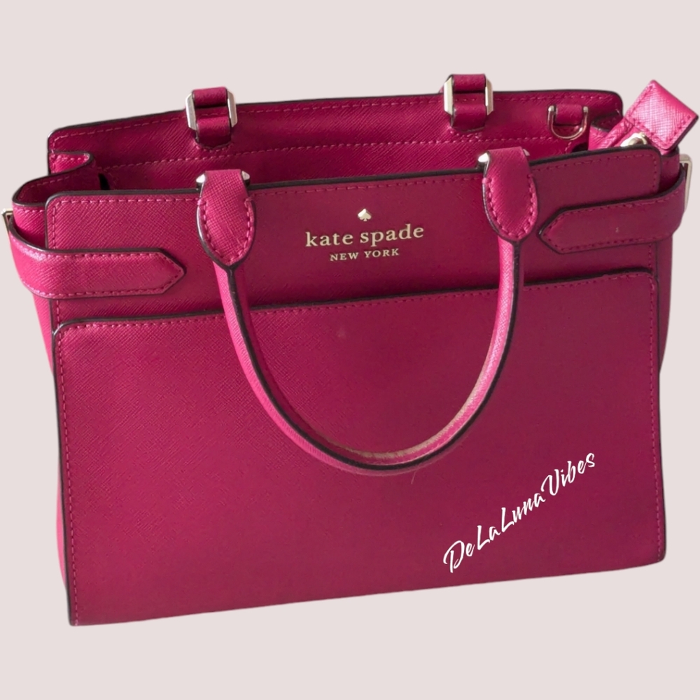 Kate Spade New York Medium Satchel Handbag in Fuchsia - Picture 11 of 16